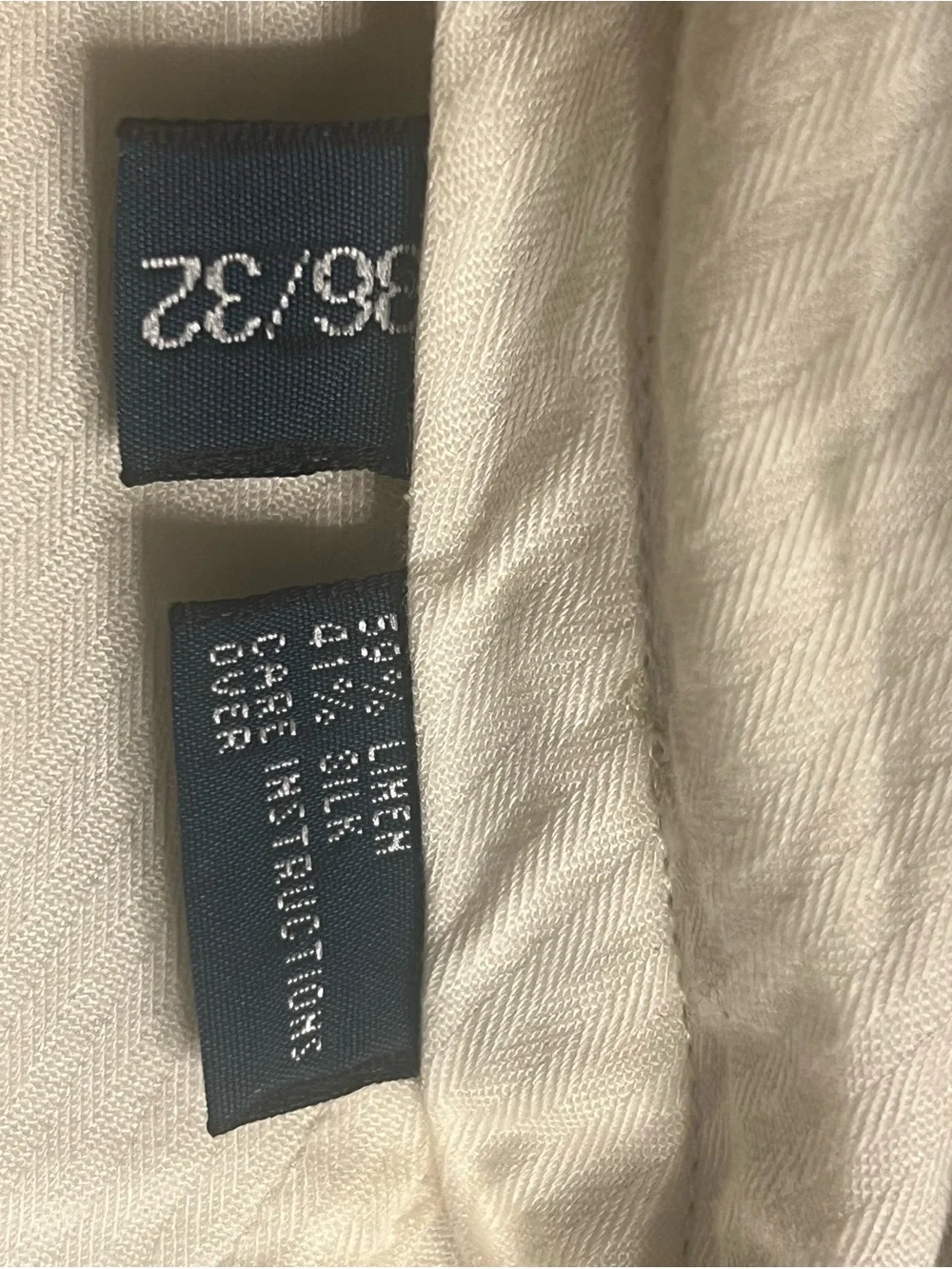 Polo Ralph Lauren Linen Silk Trousers Tan Beige Mens Sz 36x32 Measures 36x28.5